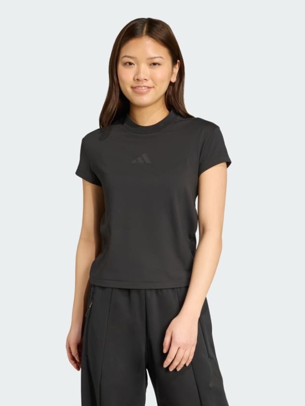 ADIDAS Z.N.E. BABY TEE - Black - XS